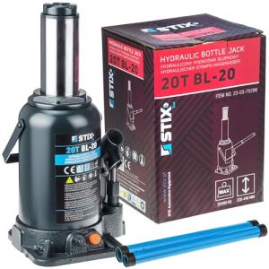 STIX Cric hydraulique BL-20, avec capacité de charge de 20 tonnes, hauteur de levage de 235 à 460 mm, cric compact (Felgeo, neuf)