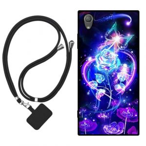 Sunrive Coque Compatible avec Sony Xperia XA1 Plus,TPU &Eacute;tui Housse Protecteur Souple Gel Mat Back Cover Mignon Motifs Antichoc Case(Roses,Papillon,Fleur)+1x Universelle Dragonne (sunrive, neuf)