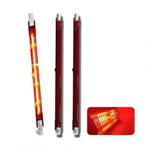 Ampoule Infrarouge 1500W Dimmable, Ampoule Chauffante Infrarouge R7s 1500W 254mm, 240V Lampe Halogène Chauffage Quartz 1500LM, Tubes Rubis de Patio pour Chauffage Heatmaster U3, 10mm Ø, Paquet de 3 (JHKEJI, neuf)