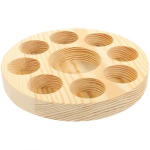 Housoutil Bo&icirc;te &agrave; Huiles Essentielles Ronde 9 Compartiments 136 CM Organisateur de Bouteilles en Verre pour Stockage Aromath&eacute;rapie Support Pratique pour Rangement Huiles Essentielles (Entertainment First, neuf)