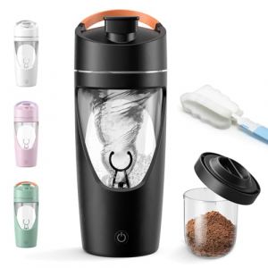 RDTOK Shaker electrique, 700ml shaker &eacute;lectrique avec compartiment &agrave; poudre, shaker proteine rechargeable USB C, sans BPA (noir) (RDTdirect, neuf)