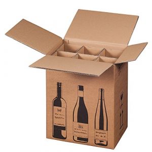 5 x bouteille de vin Carton d'expédition carton pour 6 bouteilles de vin (certificat PTZ – DHL) (Karton-billiger, neuf)