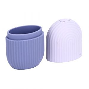 LUCKDANO Moule &agrave; Glace en Silicone pour Soulager la Douleur, Contusions, Douleurs Musculaires, Entorses avec Base Antid&eacute;rapante, Facile &agrave; Remplir, Design Embo&icirc;table, (nouveau violet) (Ladrim, neuf)