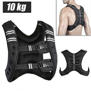 Gilet Lesté 10kg d'Entraînement et de Course, Veste lestée - Gilet de Poids 10KG pour Gym Formation, Entraînement Fitness (KEDii, neuf)