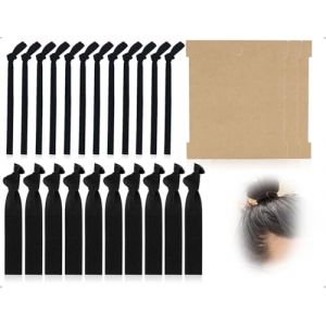 AOYEGIC Lot de 22 élastiques à cheveux pour homme,élastiques à cheveux pour garçon,élastiques à cheveux pour homme,élastiques à cheveux plats,élastiques à queue de cheval(noir,6 mm et 12 mm) (Ouyuanqi shop, neuf)