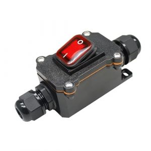 LNGJIN Interrupteur &agrave; C&acirc;ble,IP67 Interrupteur en ligne &eacute;tanche,Marche/Arr&ecirc;t,Interrupteur &agrave; Bascule &eacute;tanche,Interrupteur &Eacute;tanche,Interrupteur &agrave; Bascule pour Bateau,pour machines,Bateau,12V24V (nuoyikeji, neuf)