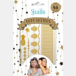 Tatuaże Snails Tatouages temporaires métallisés sûrs pour enfants (Tublu FR, neuf)