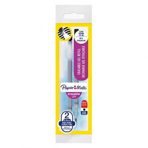 Paper Mate Lot de 2 Recharges pour stylo gel effaçable pointe fine 0,5 mm Noir (LacavernedeThomas, neuf)