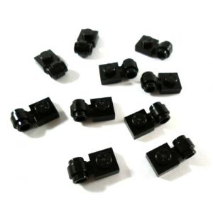 LEGO Lot de 10 plaques 1 x 1 Picots avec Clip Rond &raquo; en Noir. (O'PAPIERS LIBERES, neuf)