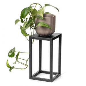 LAMO Manufaktur Support plantes en m&eacute;tal noir 28 cm | Petit support pots de fleurs interieur dans salon, chambre &agrave; coucher | &Eacute;tag&egrave;re moderne &agrave; fleur de mariage, socle pour sculpture, d&eacute;coration (Jumbo-Shop, neuf)