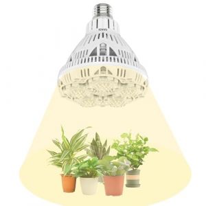 SANSI Ampoule Horticole LED E27 24W pour Plantes d'Intérieur, Lampe de Culture Plante à Spectre Complet pour Germination Croissance Floraison Fruit (PPF 40 ?mol/s, Couvrage Vég 2x3 sq ft) (ISC Lighting Direct, neuf)