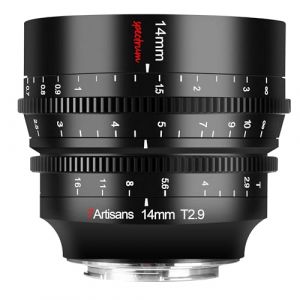 7Artisans 14mm T2.9 Crame Compl&egrave;te 114&deg;Lentins &agrave; Grand Angle,Compatible pour Le Canon EOS-R, Red, EOS-R3, EOS-R6, EOS-R6, EOS-RP, Noir (7-artisans Official Store, neuf)