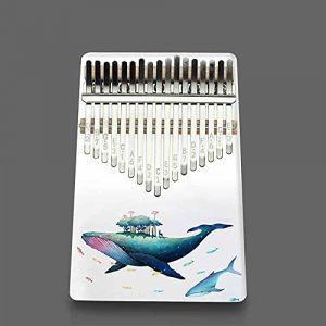 Hearda Kalimba 17 cl&eacute;s Instrument de Musique, Portable Pouce Piano Africain Marimba Kalimba Cadeau Kit avec Accordeur pour Enfants D&eacute;butant Amateurs de Musique - Imprim&eacute; animalier (baleine) (Hearda, neuf)