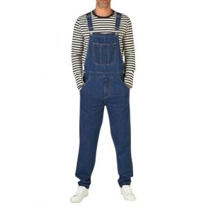 YOUTHUP Salopette Homme en Jean Combinaisons de Travail Pantalon Jeans Vintage, Bleu Foncé, 3XL (Easyishome Store, neuf)