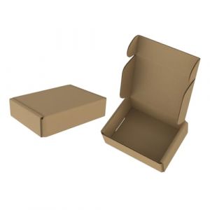 Aufun Lot de 20 bo&icirc;tes d'exp&eacute;dition plates en carton ondul&eacute; 15 x 10 x 4 cm - Marron - Pour envoi de marchandises, emballage cadeau et exp&eacute;dition - Recyclables (Jodanyong, neuf)