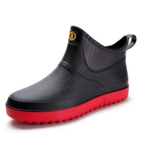 Lyuu Chelsea Bottes de Pluie Courtes en Caoutchouc Imperm&eacute;ables Unisexes L&eacute;g&egrave;res pour la Marche en Plein Air - Bottines de Jardin Antid&eacute;rapantes I Rouge 41 EU (Suotaibaihuo, neuf)