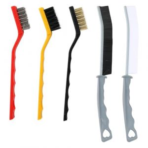 5 Pi&egrave;ces Brosse de Nettoyage des Interstices, Multifonctionnelle Brosse Nettoyage &agrave; Poils Durs, Brosse Joint Carrelage pour Groove Gap et Salet&eacute; Rainure a Rouille dans Salle de Bain/Fenetre/Toilettes (xxcm740, neuf)