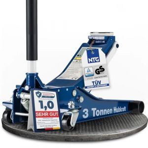 NTG Cric hydraulique 3T (75-505mm Hauteur de Levage) Lowliner avec Double Cylindre Extra Stable Cric de man&oelig;uvre Professionnel 3000kg Plat pour SUV & Voitures surbaiss&eacute;es Voiture de Tourisme (Nutzfahrzeug Technik GmbH, neuf)