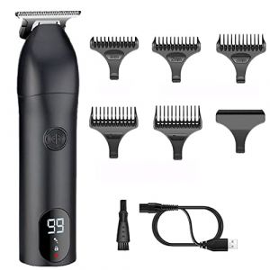 Tondeuse Cheveux Professionnelle, Tondeuse &agrave; cheveux &eacute;lectrique &agrave; lame en c&eacute;ramique for hommes, tondeuse &agrave; barbe rechargeable, machine de coupe de cheveux &agrave; faible bruit(Black) (nanfengxianluoleixiaoshoubu, neuf)