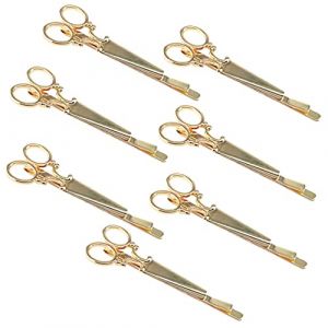 GALPADA Barrettes &agrave; Cheveux Pour Femmes 7 Pi&egrave;ces Clip Ciseaux Dor&eacute; Accessoire Coiffure Cr&eacute;atif Mariage F&ecirc;te (Hargrove Hare, neuf)