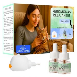 COFIHOME - Diffuseur de phéromones apaisantes pour chats - Vaporisateur anti-stress phéromones chat - peur, marquage d'urine - Solution au stress félin - Chats - Petwellness diffuseur chats (Verpanest S.L, neuf)