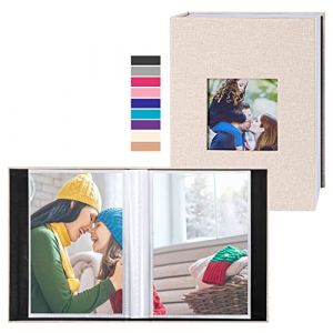 Lanpn Album Photo 10x15 Mini Petit Format 100 Pochette 2 Paquets, Lin Tissu Album pour Vertical Photos (Beige) (BILLIONRVL, neuf)