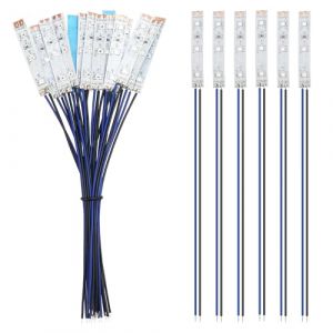 YIXISI 15 Pièces 50mm Pré Câblées LED SMD, Modélisme, 12-18V Bandes, 2335 SMD, Bleu (YXS-DE, neuf)