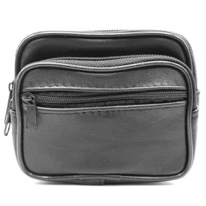 Charmoni - Grand Portefeuille - Portefeuille Homme - Porte Monnaie - avec Passant Ceinture - Cuir - Rangement compl&egrave;t (3 Zips, Noir) (Charmoni, neuf)