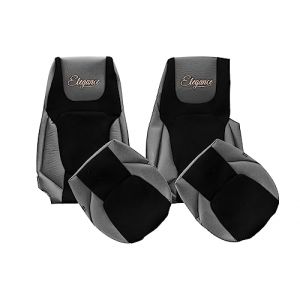 F-CORE Housses de Siege Camion compatibilit&eacute; pour DAF XG+ XG XF NG 10.21- Conducteir Pliable Passager sans Table Gris (F-CORE, neuf)