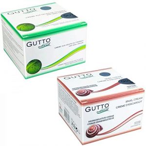 Gutto - Pack Post Epilation - Crème aux Oeufs de Fourmis 50 ML & Crème à la Bave d'Escargot 50 ML - Application après l'Epilation - Empêche la Repousse des Poils & Hydrate (Gutto France, neuf)