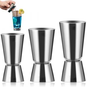 3 Pièces Doseur Cocktail,Doseur Alcool,Verre Doseur Cocktail,Cocktail Jigger,Doseur À Alcool Double,Cocktail Doseur,Mesure De Bar,Barman Professionnel,Pour Bar,Fête,Vin,Cocktail (ceq008808, neuf)