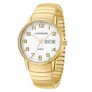 Timever Montre &agrave; Quartz analogique pour Homme avec Bracelet Extensible en Acier Inoxydable,Date,&Eacute;tanche 3 ATM,Gros Chiffres,Id&eacute;e de Cadeau pour Amis (lingzhongkeji, neuf)