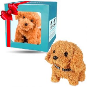 OZXVXZO Chien Interactif Jouet Enfant, Chien Jouet Enfant Peluche, Peluche Teddy Enfants Qui Marche et Aboie, Jouets Teddy Interactif Qui R&eacute;p&egrave;te, Jouets pour Enfants d&egrave;s 3 Ans (EXPERT COMMERCE RETAIL S.R.L., neuf)