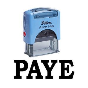 Stamp PAYE auto-encrage caoutchouc Stationary Office personnalisé Brillant Stamp (Vintageandyou, neuf)