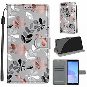 TOMYOU Coque pour Huawei Y6 2018, Housse en Cuir pour Honor 7A, Housse Etui à Rabat Premium en Cuir PU [Pochette de Portefeuille] [Fermeture Magnétique] pour Huawei Y6 2018 / Honor 7A (WGR Global Business, neuf)