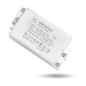 Transformateur 220V 24V LED 15W, alimentation 24v 15w 0.63A, ltra Fin Plat Sans Scintillement, Transfo AC à DC, convertisseur 220v 24v, pour Bandes Leds,Lampes LED,Projecteurs Enfoncés, Non Dimmable (BenNiTe, neuf)