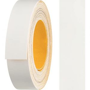 haggiy ruban de chant en mélamine autocollant 18 mm x 5 m I ruban de chant I ruban de chant pour meubles I maintien sûr sans repassage I chant I placage pour étagères/panneaux en bois blanc (haggiy-Europe, neuf)