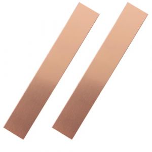 Lot de 2 anodes en cuivre pur 99,95%- 152 x 25 x 1 mm (19 GA) - Feuille de cuivre pur pour placage de cuivre et galvanoplastie en cuivre pur (Chudeng ltd, neuf)