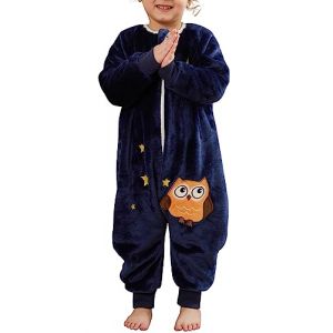 FEOYA Sac de Couchage Enfant 4 5 Ans Gigoteuse Chaude l'hiver Unisexe Animal Cartoon Automne Combinaison Douillette Bleu Chouette Ensembles de Pyjama Bleu 01 4-5 Ans (JINWEIEU (livraison sous 5-12 jours), neuf)