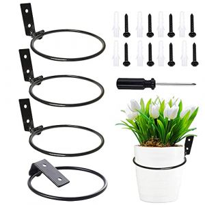 Anyingkai Support de Pot de Fleur Pliable en Métal,Anneau de Pot de Fleurs en Métal,Anying kai 4 pcs Fixé Pliant au Mur Anneau Support,Support Mural pour Pot de Fleur (DAJIDALI-DE, neuf)