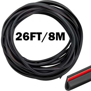 Protege Portiere Voiture, CTRICALVER 8M Noir Joint Porte Voiture, Bande de protection de bord de porte en forme de U en PVC, Baguette de protection voiture, pour la Plupart des Voitures (CTRICALVER-FR, neuf)