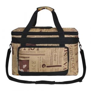YJZQ Sac Besace pour Kit d'artist Portfolios Artiste Trousse g&eacute;ante pour Fournitures artistiques Sacoche Mallette Peinture Bo&icirc;te Rangement r&eacute;tro Style Journalistique (YJZQ, neuf)