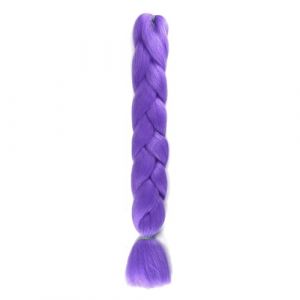 Tingyilan 4Pcs Perruque Lumineuse Perruque Afro Perruque Synthétique Tresse Lumineuse Tresse En Crochet Tresse De Cheveux, Perruque Queue De Cochon,Violet (BeLongsYou, neuf)