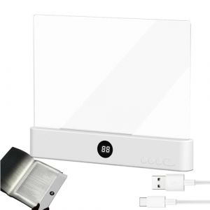 Lampe de lecture plate, lampe de lecture pleine page &agrave; LED rechargeable avec 3 couleurs et minuterie, protection des yeux, lumi&egrave;re de livre claire, pour maison, voyage, dans le lit, voiture (Meimstram, neuf)