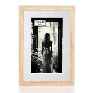 Stallmann Design Cadre photo avec passe-partout 60 x 80 cm (photo 50 x 70 cm) - Couleur : Sonoma - Baguette de cadre de 30 mm d'&eacute;paisseur (Stallmann Design, neuf)