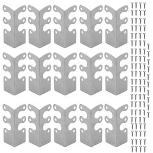 15 Pi&egrave;ces Protecteurs d'angle de Plinthe Skiffers, Protecteurs d'angle de Planche en Fer avec 90 Clous Solides Vintage Protections de Plinthes pour Table Chaise Bo&icirc;te en Bois (ChuangYing, neuf)