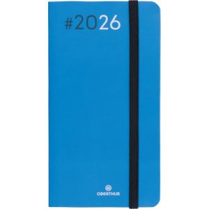 OBERTHUR - 1 Agenda Semainier 16 NEO FLEX - Couverture Bleue - Janvier 2026 &agrave; D&eacute;cembre 2026 - Format 9,5 x 17,5 cm - 2 Langues (Papeterie Libellus, neuf)