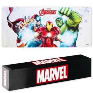 Marvel Tapis de Souris XL Dessous de Bureau Sous Main Mouse Pad 80x36 cm Accessoire de Bureau Avengers Spiderman Groot (Blanc Avengers) (Get Trend., neuf)