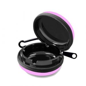 FEMONGY cendrier de poche anti odeur, cendriers de poche, cendrier anti odeur, cendrier de poche, cendrier portable, Souvre facilement, grande capacité, adapté aux voyages (rose) (linxianaidi, neuf)