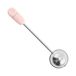 ZORVYN Infuseur Th&eacute; Boule &agrave; Th&eacute; Rotative Cuill&egrave;re Passoire en Acier Inoxydable Rose pour Infusion de Th&eacute; en Vrac Accessoire Original (SESINEND, neuf)